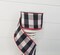 2.5"x10YD Check/Dupioni Back Double Sided Wired Ribbon - White/Black/Red - Versatile Elegance for Crafts and Decor-(RGX002424)